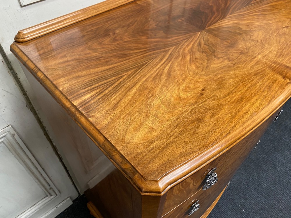 Burr Walnut Chest of 5 Drawers View XIII
