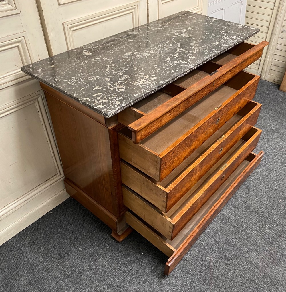 Fine Quality French Burr Walnut Chest of Drawers View VI