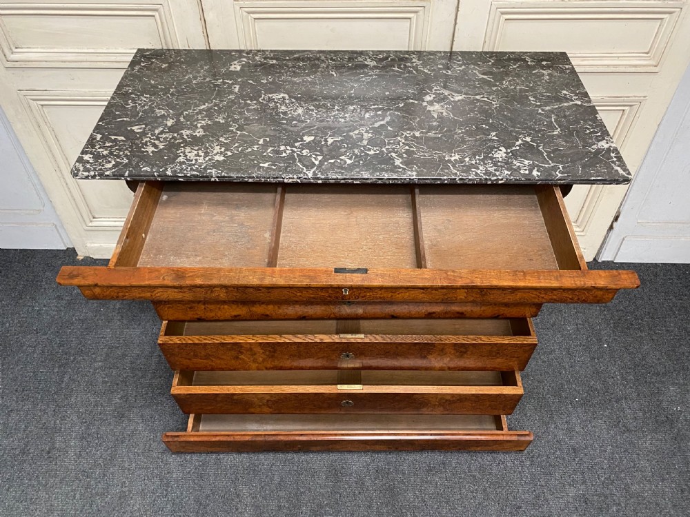 Fine Quality French Burr Walnut Chest of Drawers View VII