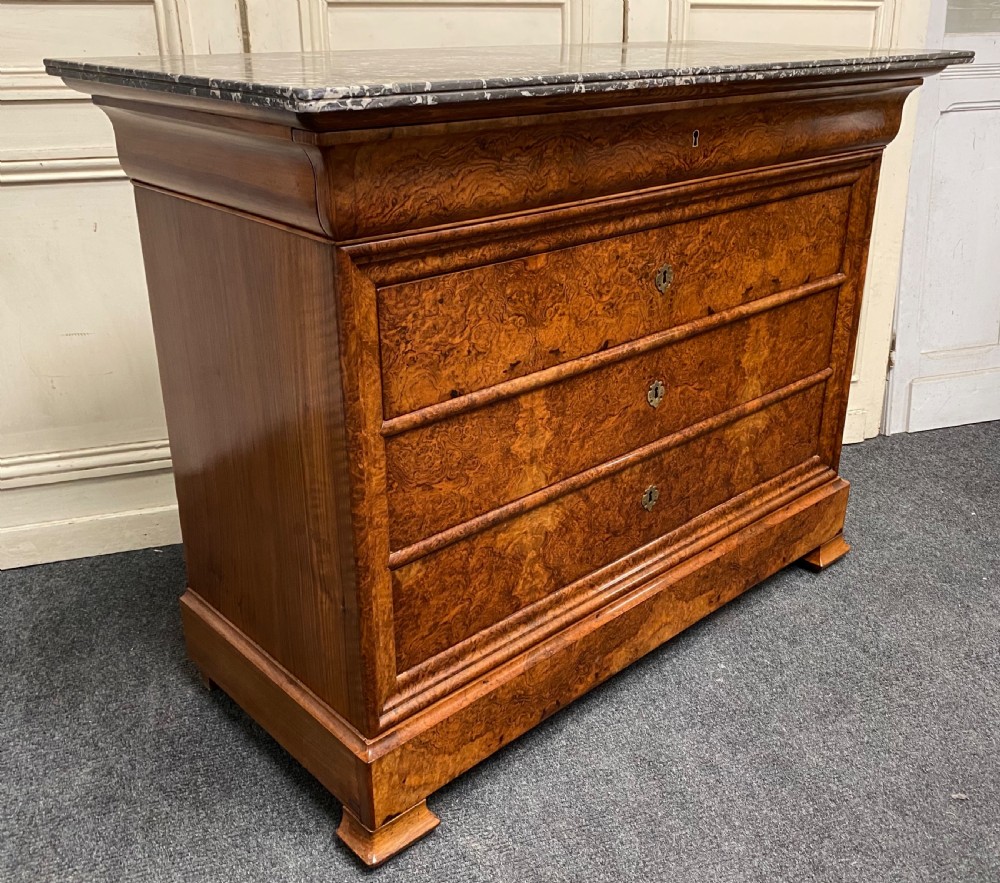 Fine Quality French Burr Walnut Chest of Drawers View XXVI