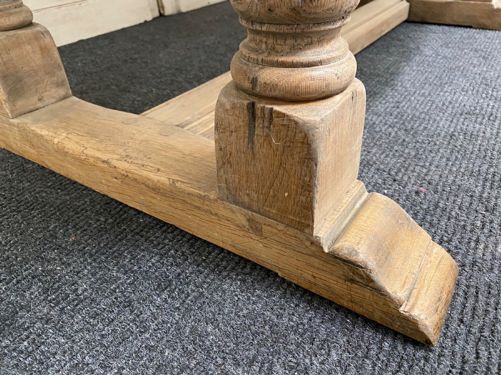 Oval Bleached Oak Farmhouse Dining Table  View VI