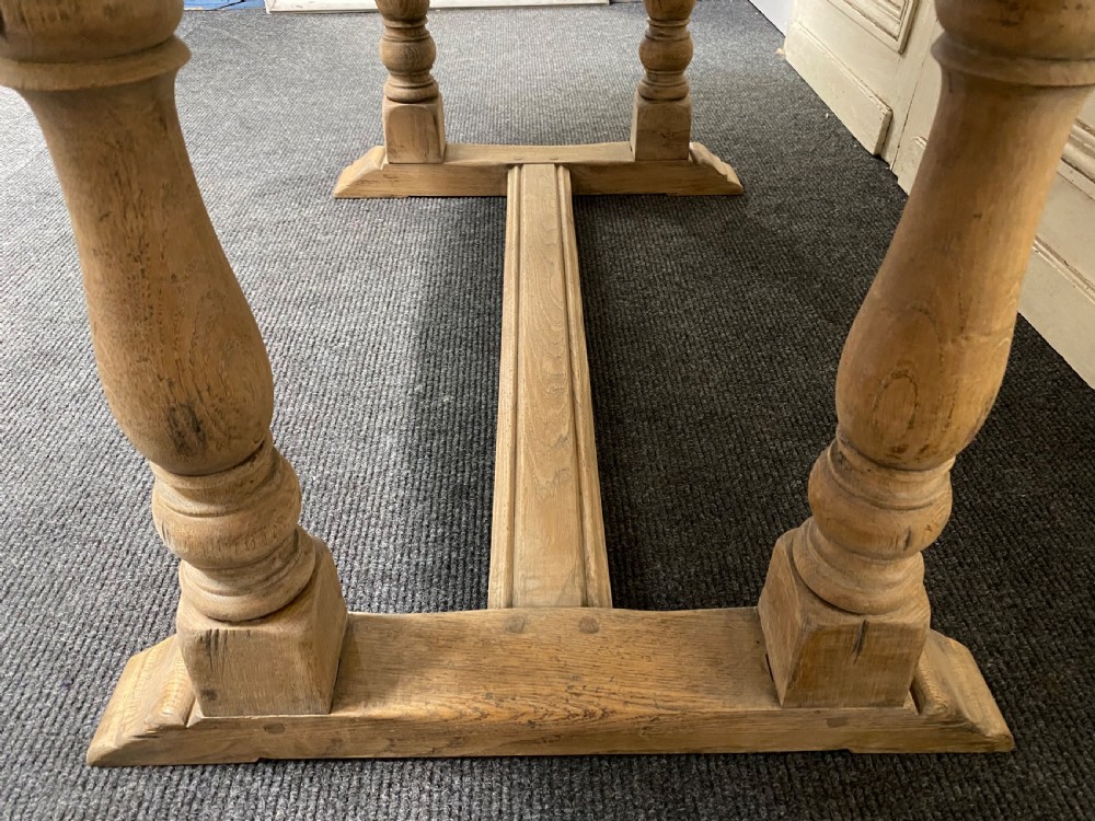 Oval Bleached Oak Farmhouse Dining Table  View X