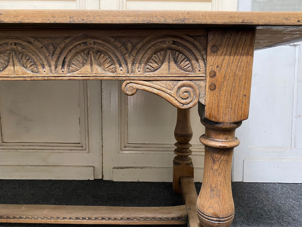 Bleached Oak Farmhouse Refectory Dining Table  View II