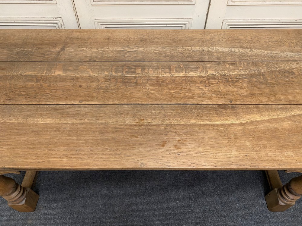 Bleached Oak Farmhouse Refectory Dining Table  View III