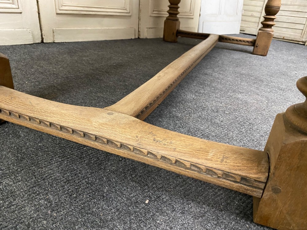 Bleached Oak Farmhouse Refectory Dining Table  View VII