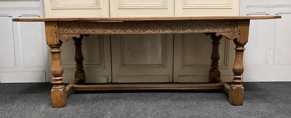 Bleached Oak Farmhouse Refectory Dining Table  View X