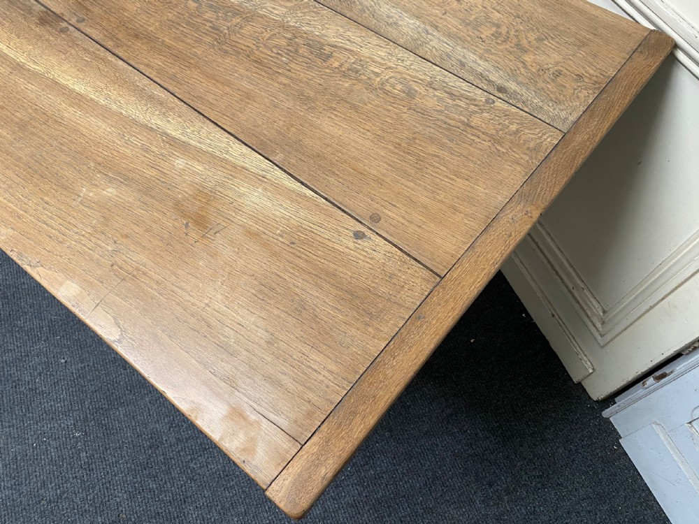 Bleached Oak Farmhouse Refectory Dining Table  View XI