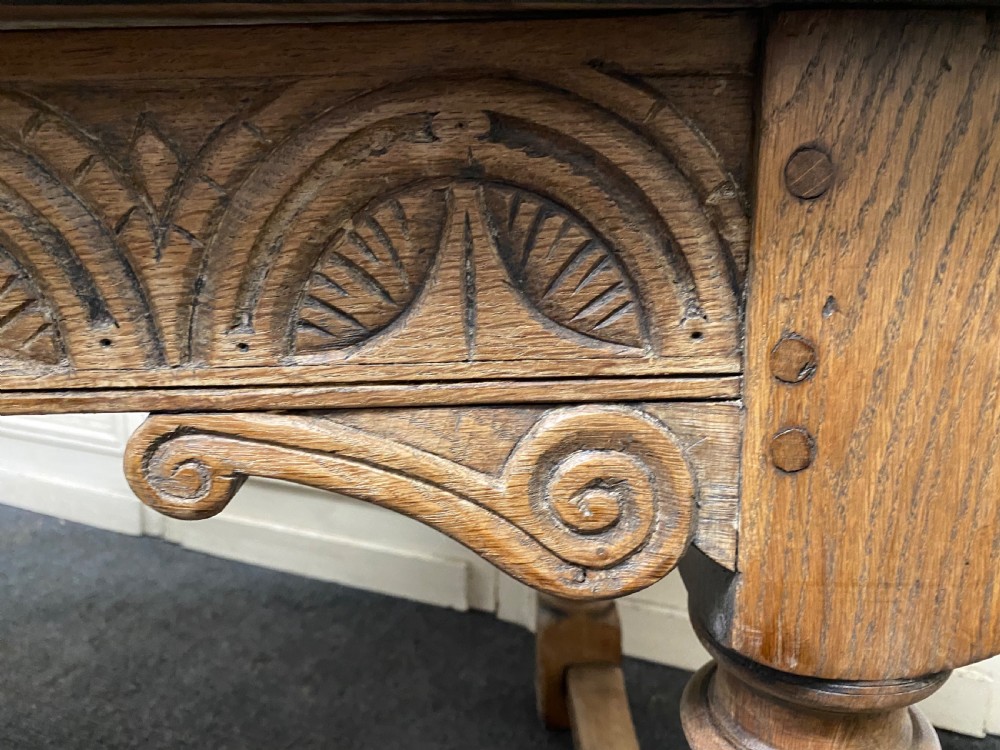 Bleached Oak Farmhouse Refectory Dining Table  View XII