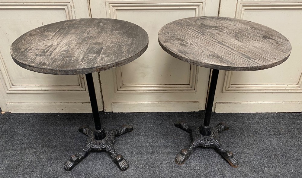 Pair Cast Iron Tables