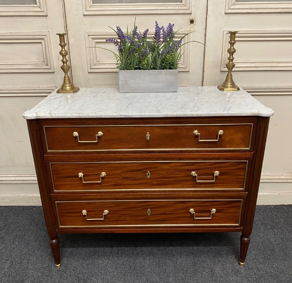 French Marble Top Chest of Drawers