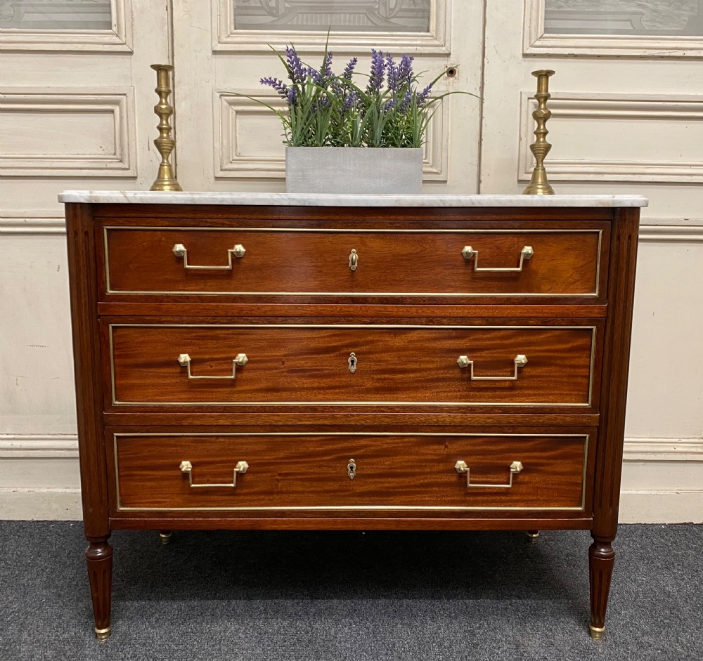 French Marble Top Chest of Drawers View II