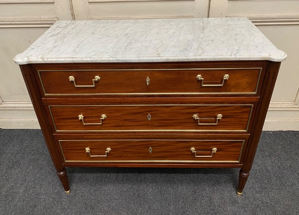 French Marble Top Chest of Drawers View III