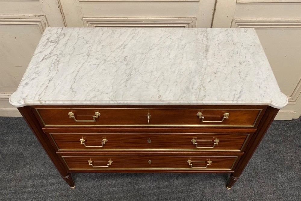French Marble Top Chest of Drawers View IV