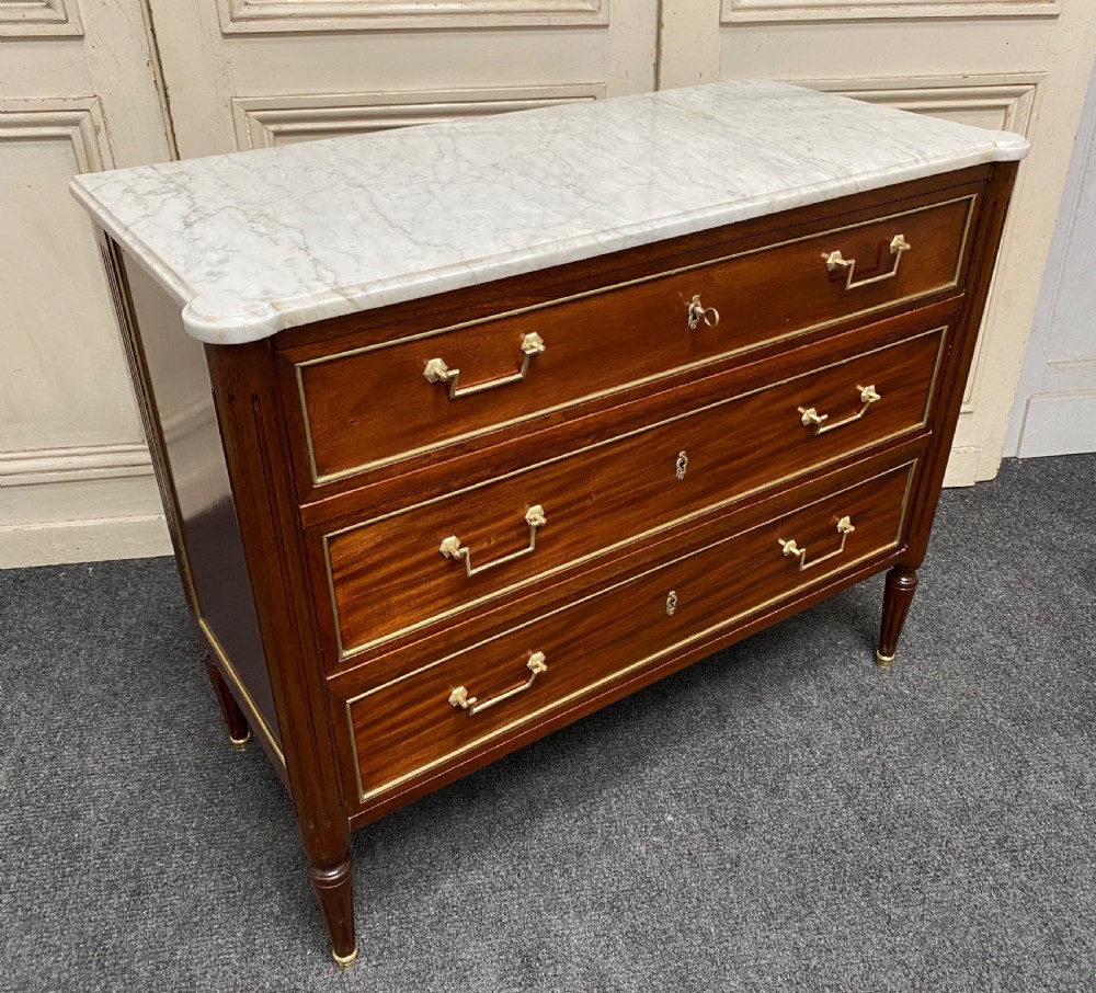 French Marble Top Chest of Drawers View VII