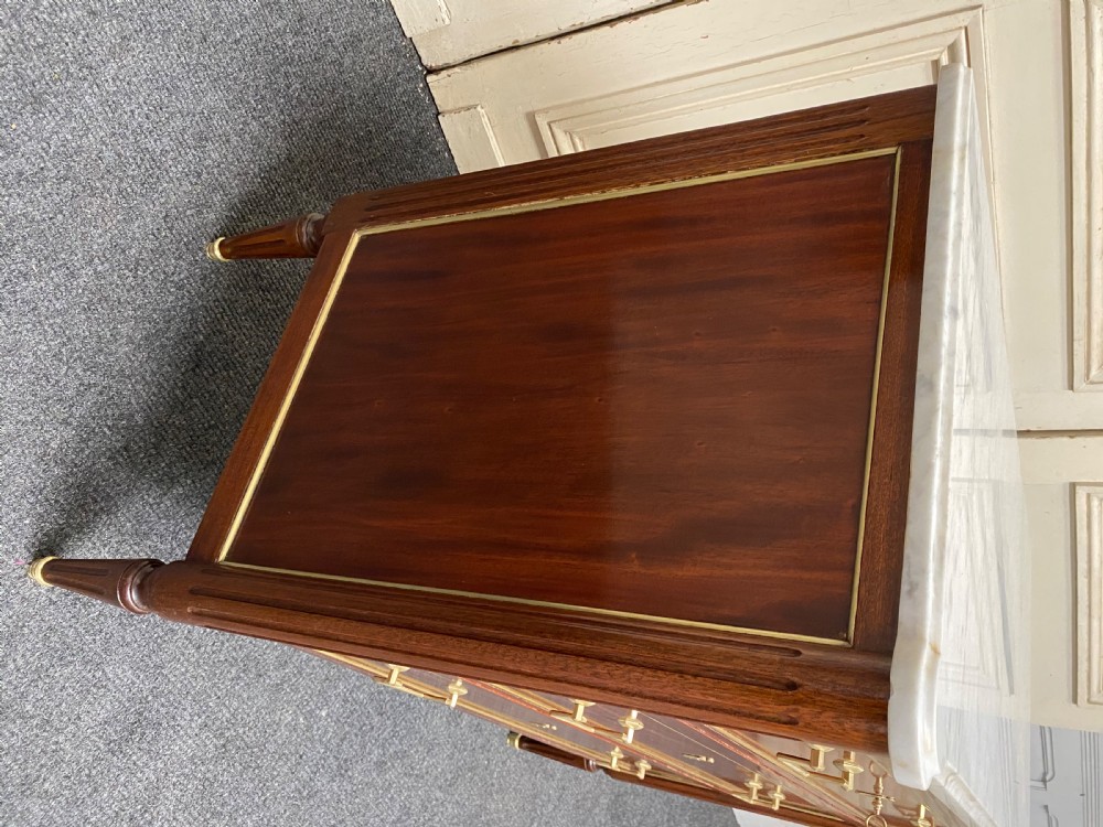 French Marble Top Chest of Drawers View XIII