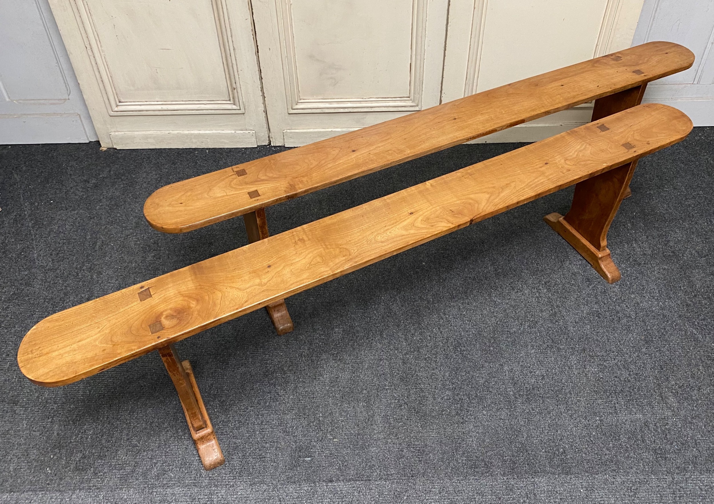 Pair French Cherry Benches