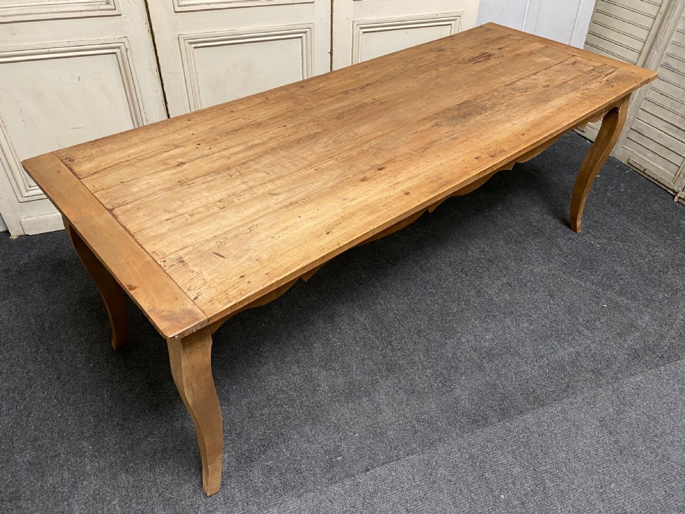 French Cherry Wood Farmhouse Dining Table  View III