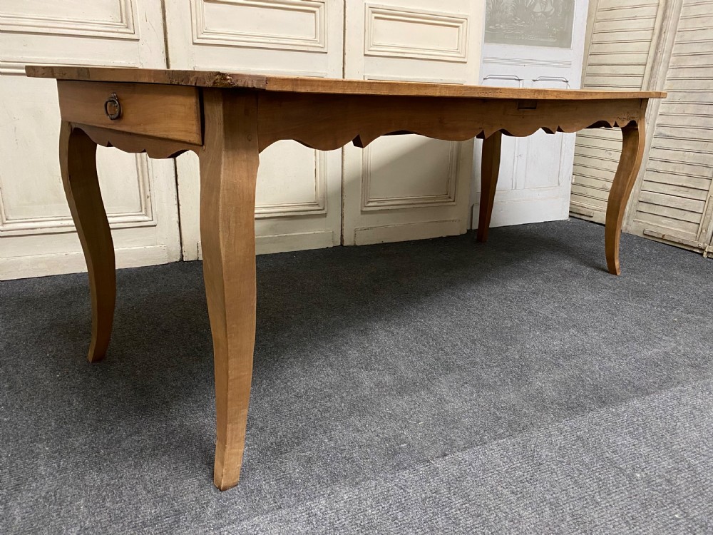 French Cherry Wood Farmhouse Dining Table  View IV