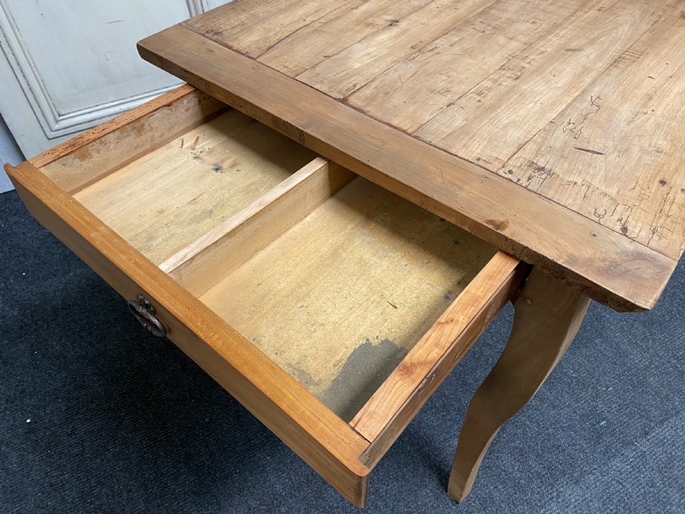 French Cherry Wood Farmhouse Dining Table  View VI
