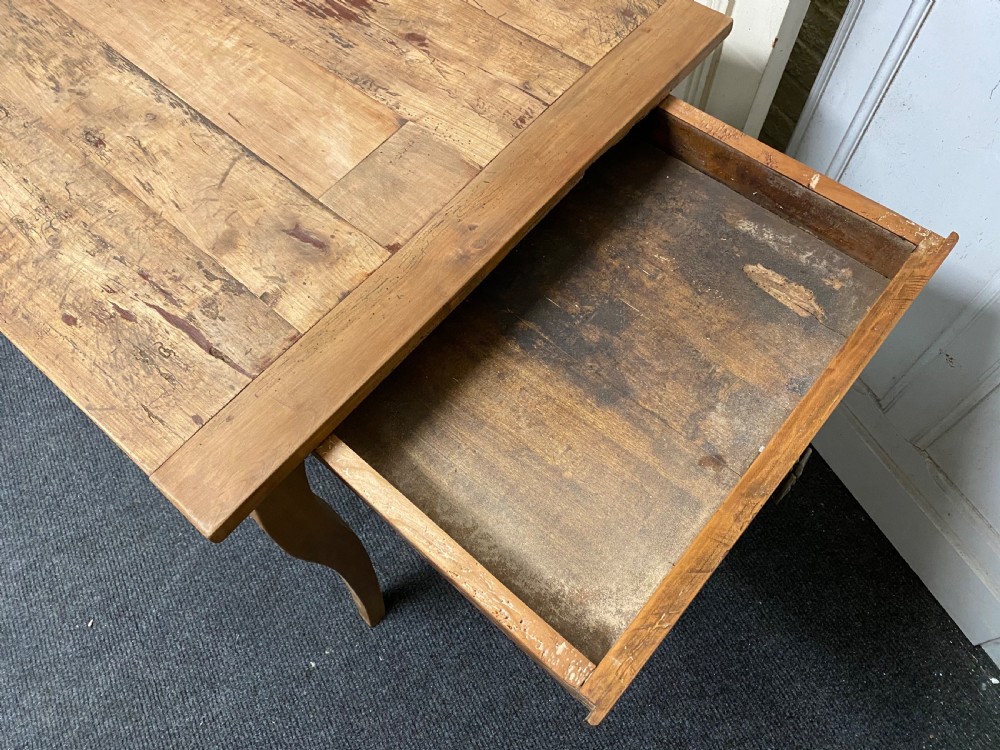 French Cherry Wood Farmhouse Dining Table  View VII