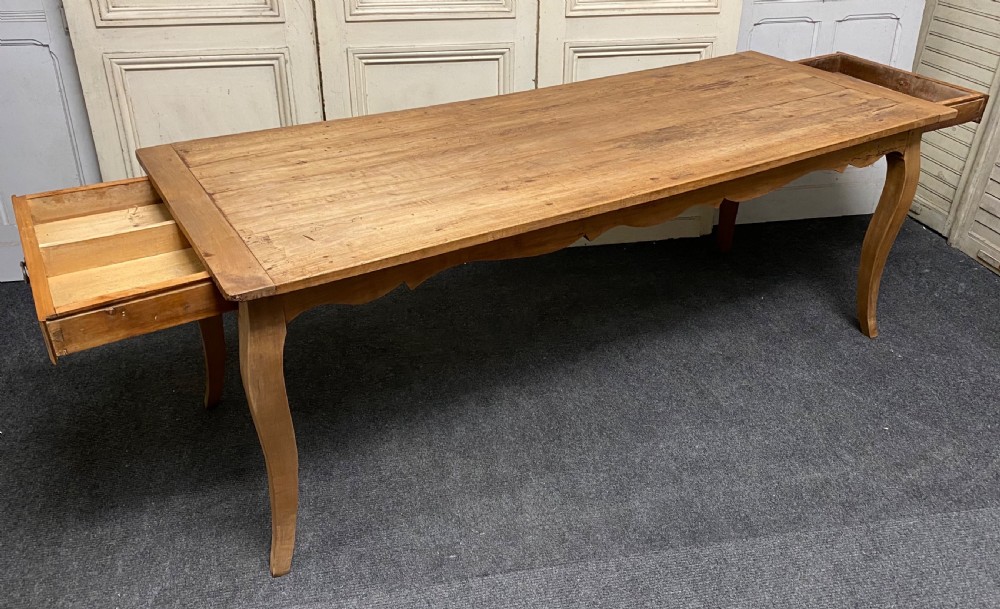 French Cherry Wood Farmhouse Dining Table  View VIII
