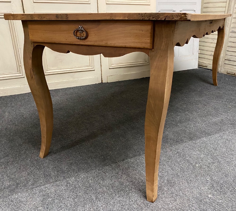 French Cherry Wood Farmhouse Dining Table  View XIII