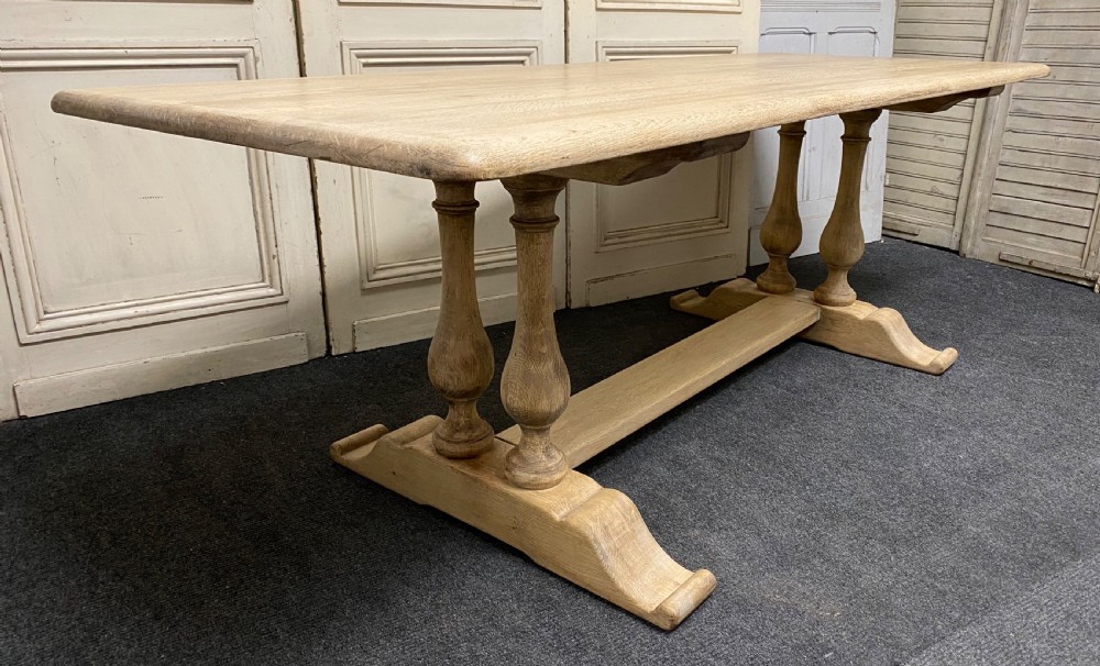 French Farmhouse Bleached Oak Table View IV