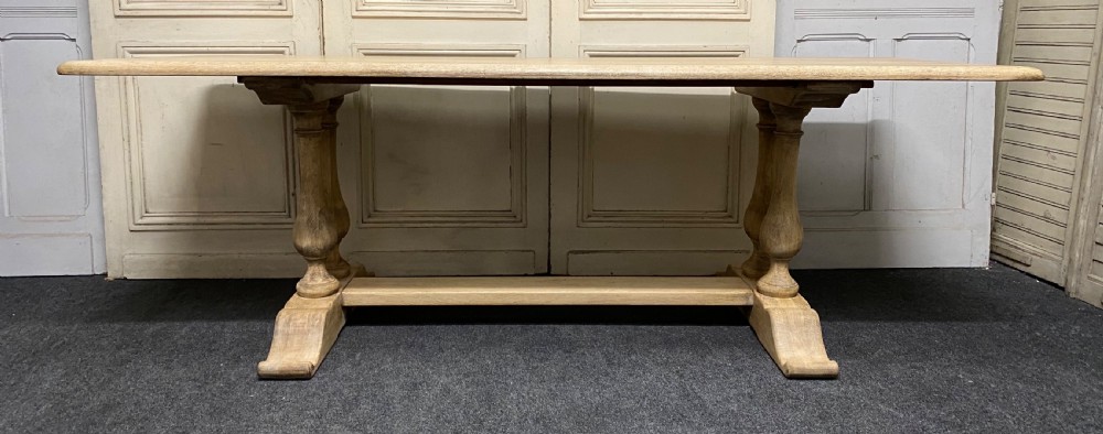 French Farmhouse Bleached Oak Table View V