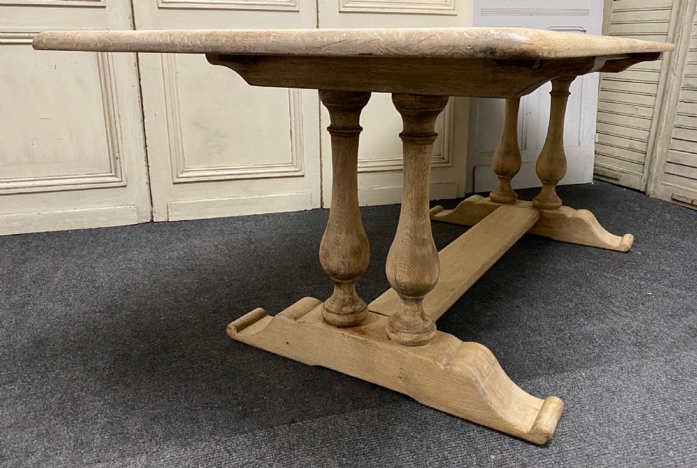 French Farmhouse Bleached Oak Table View VI