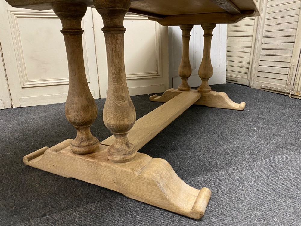 French Farmhouse Bleached Oak Table View VIII
