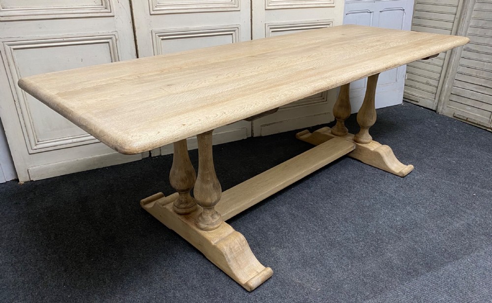 French Farmhouse Bleached Oak Table View X
