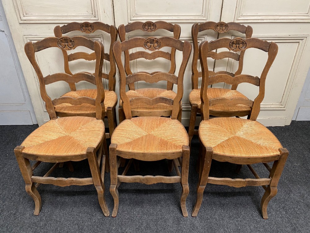 Set 6 French Ladder Back Chairs