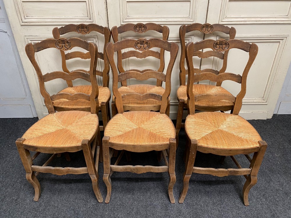 Set 6 French Ladder Back Chairs View III