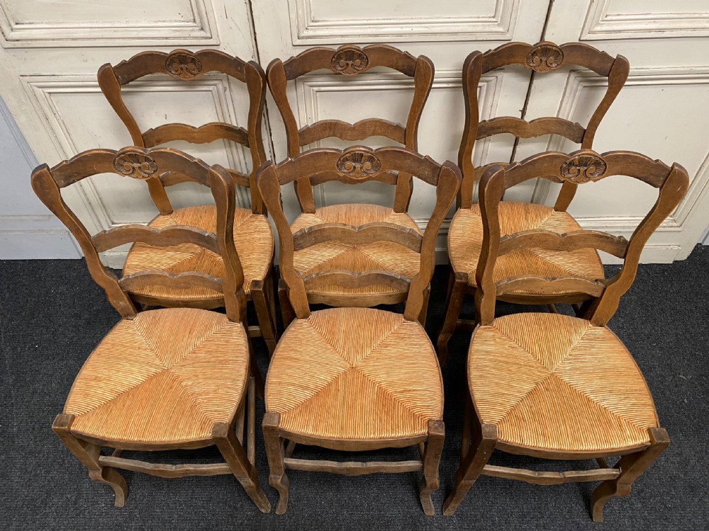 Set 6 French Ladder Back Chairs View VII