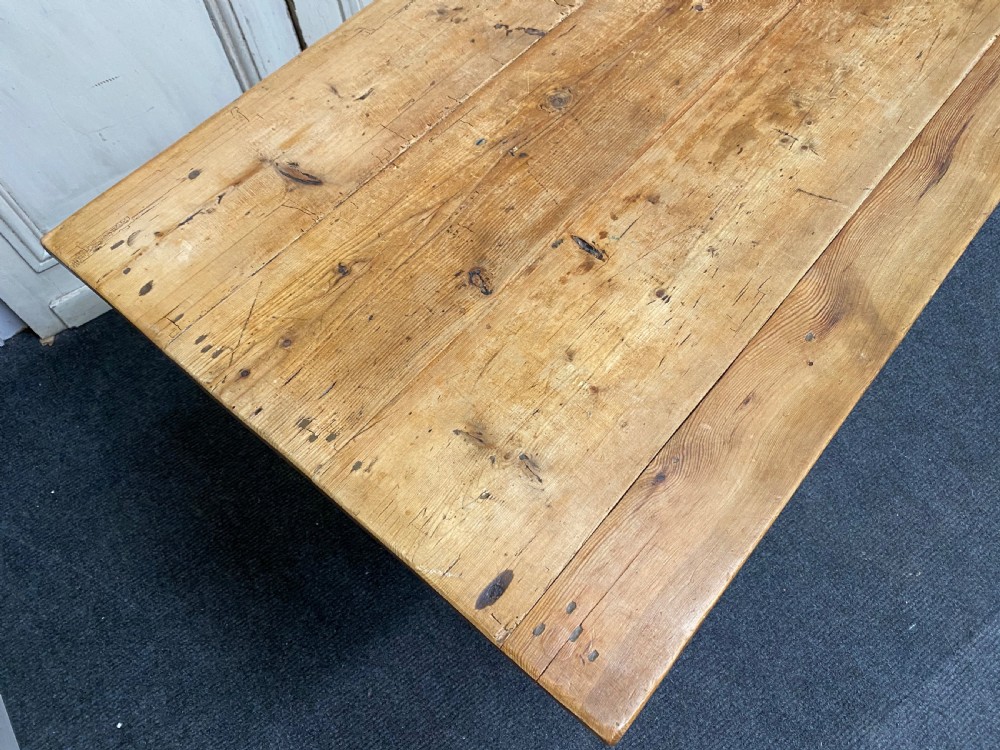 19th C Pine Kitchen Table  View V