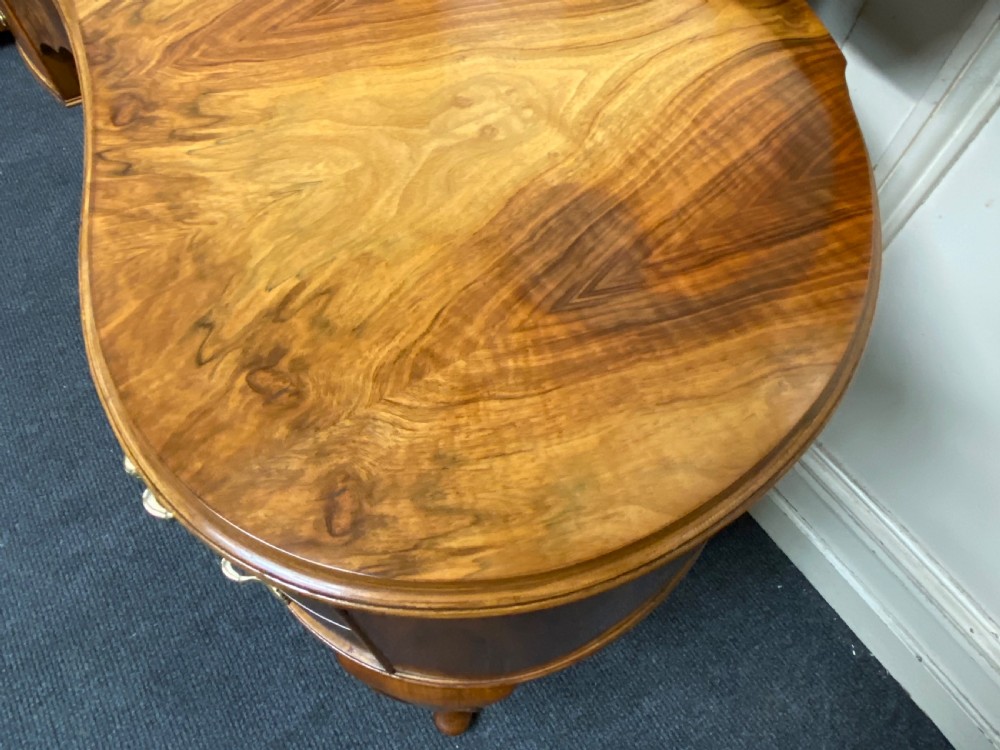 Burr Walnut Kidney Dressing Table View VIII