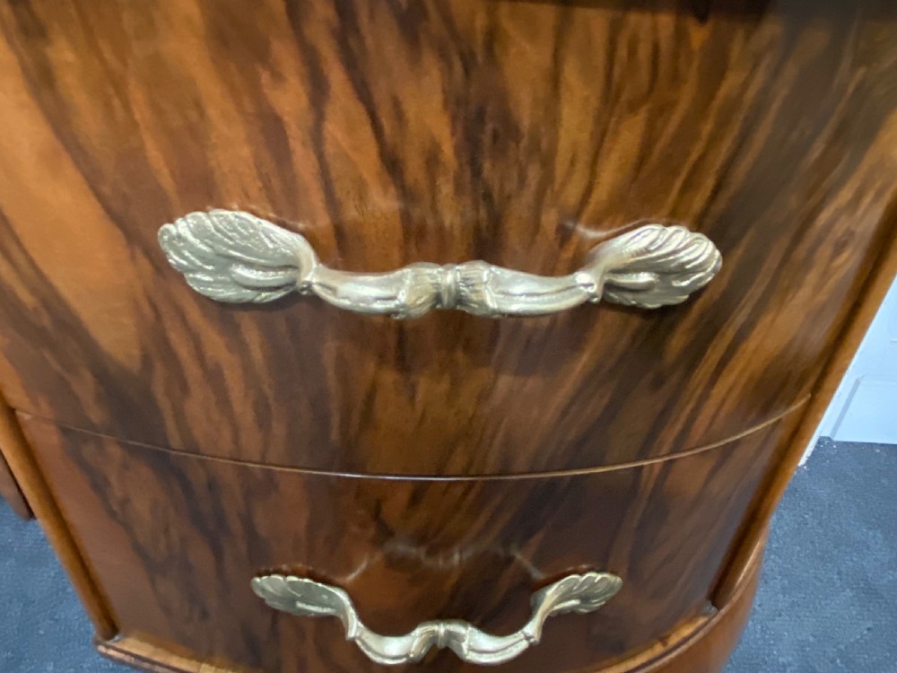 Burr Walnut Kidney Dressing Table View X