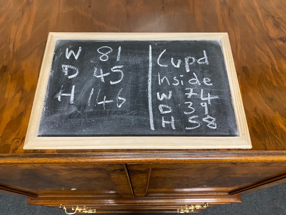 Burr Walnut Cupboard over Chest View XV