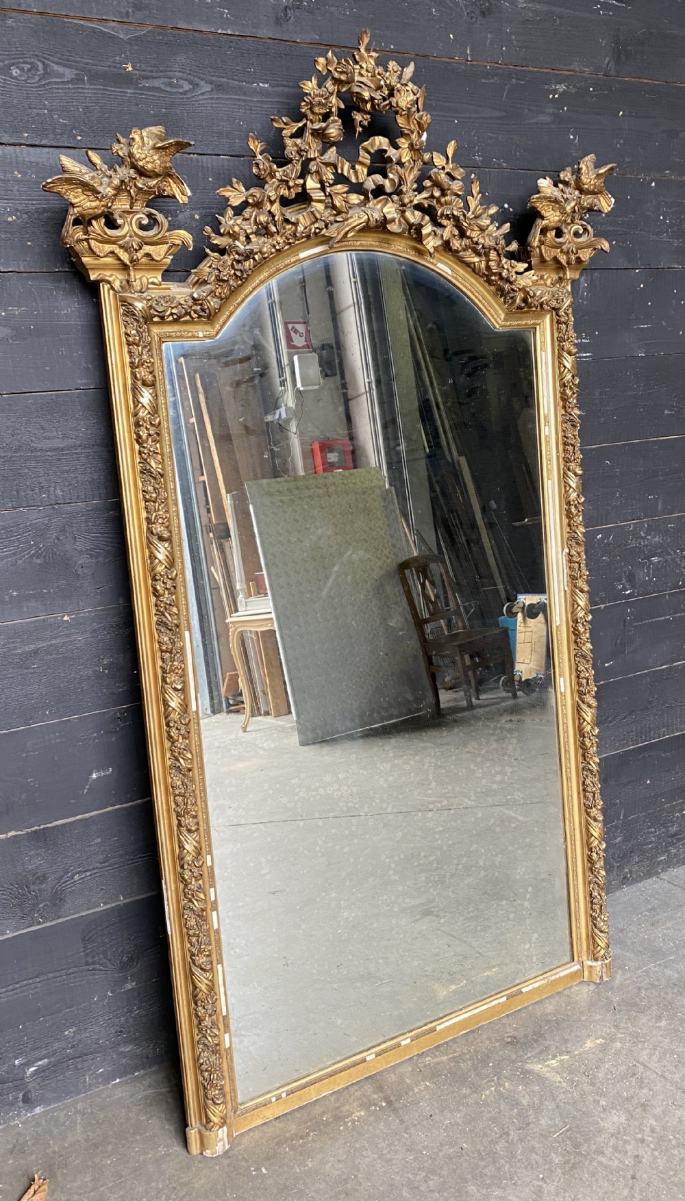 Large French Gilt Mirror