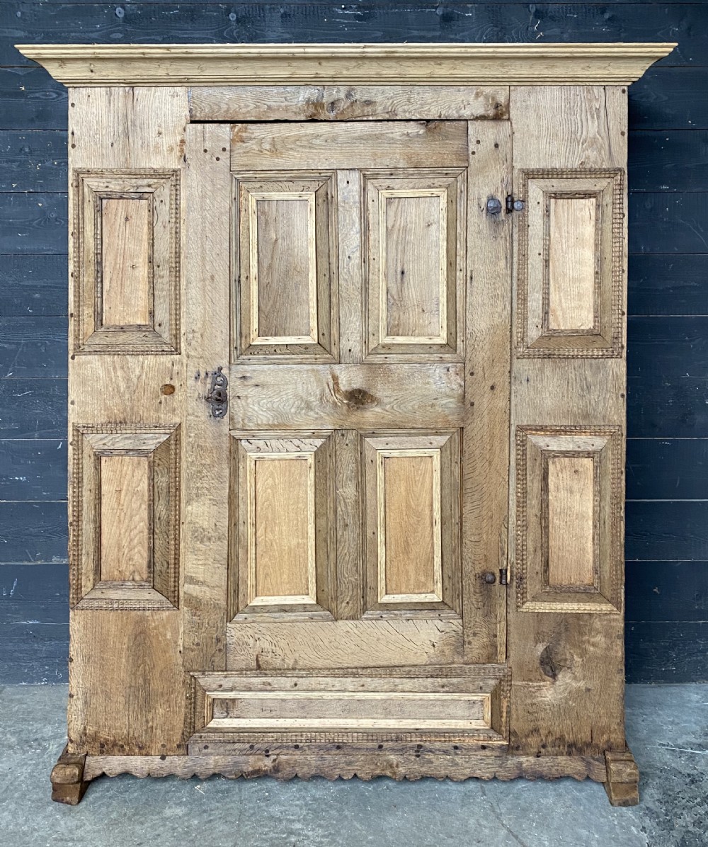Early Oak French Wardrobe 