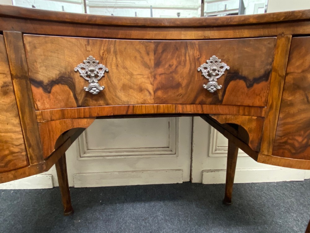 Burr Walnut Kidney Dressing Table  View V