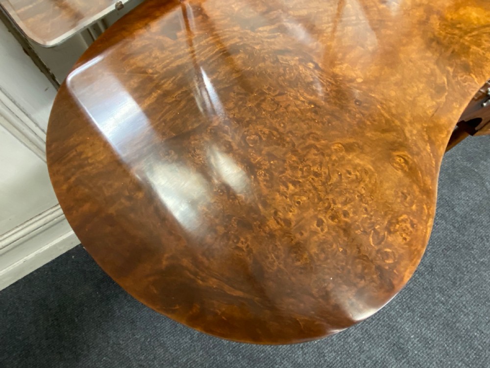 Burr Walnut Kidney Dressing Table  View VII