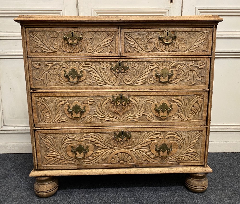 18th C Bleached Oak Chest of Drawers