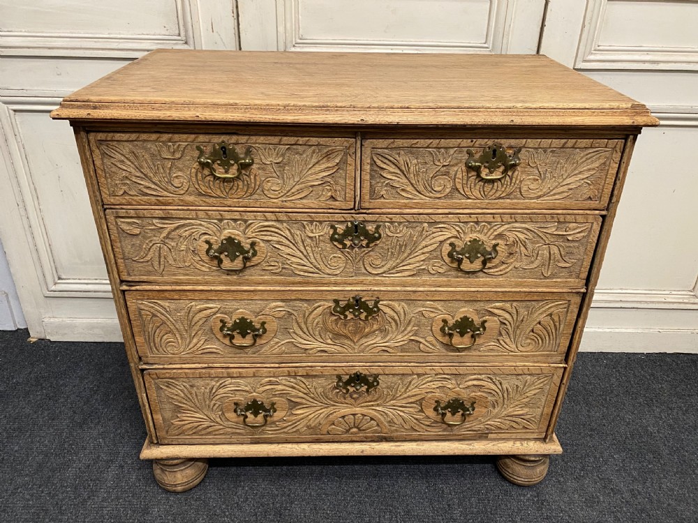 18th C Bleached Oak Chest of Drawers View II