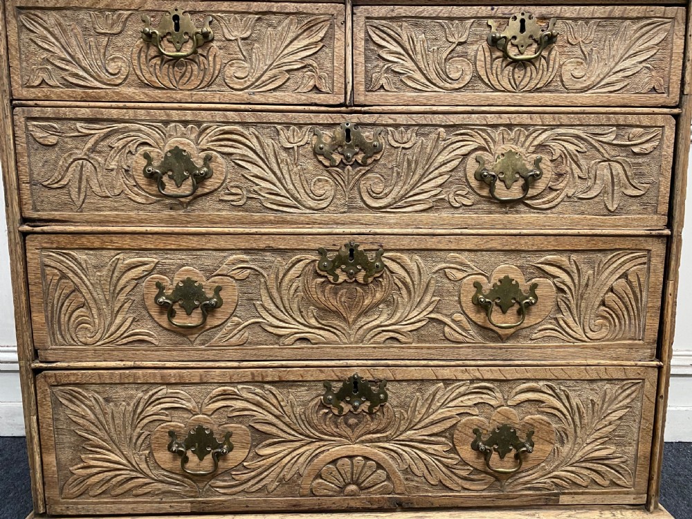 18th C Bleached Oak Chest of Drawers View IV