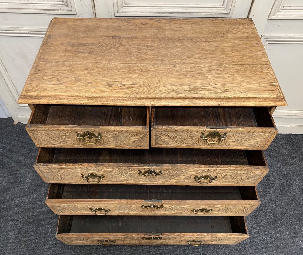 18th C Bleached Oak Chest of Drawers View VIII