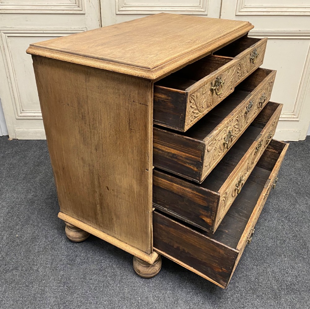 18th C Bleached Oak Chest of Drawers View IX