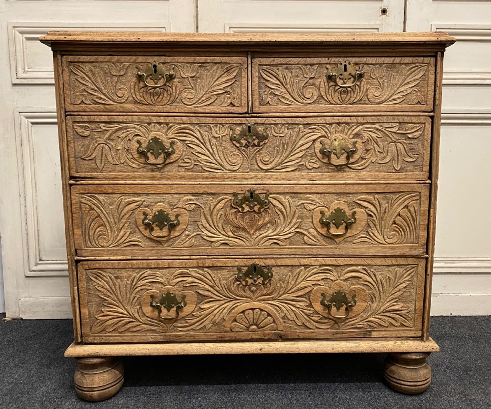 18th C Bleached Oak Chest of Drawers View XII