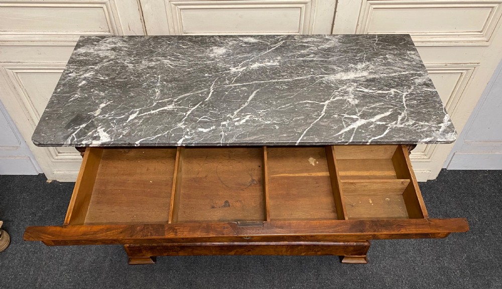 Fine Walnut French Marble top Chest View VII