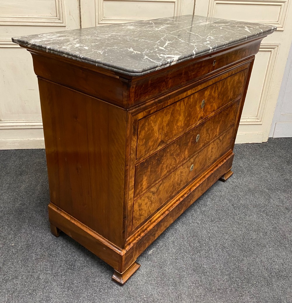 Fine Walnut French Marble top Chest View XV